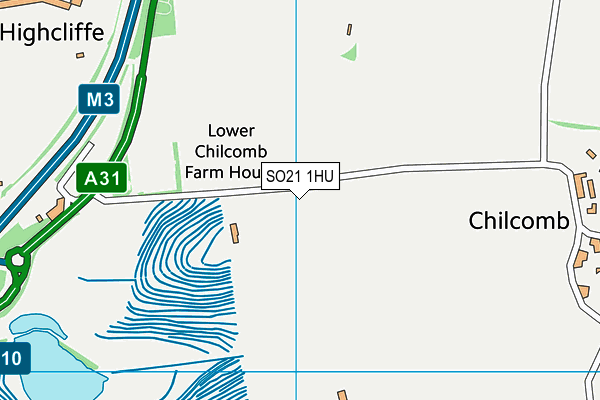 SO21 1HU map - OS VectorMap District (Ordnance Survey)