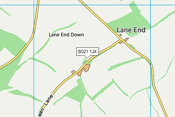 SO21 1JX map - OS VectorMap District (Ordnance Survey) SO21 1JX map - OS VectorMap District (Ordnance Survey)