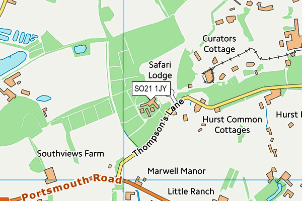 SO21 1JY map - OS VectorMap District (Ordnance Survey)