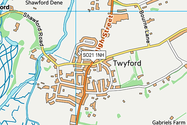 SO21 1NH map - OS VectorMap District (Ordnance Survey) SO21 1NH map - OS VectorMap District (Ordnance Survey)