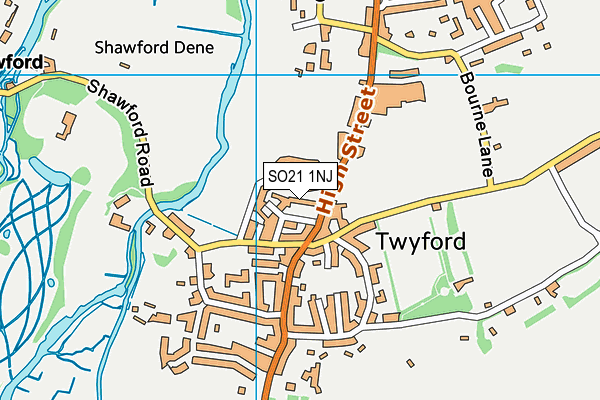 SO21 1NJ map - OS VectorMap District (Ordnance Survey)