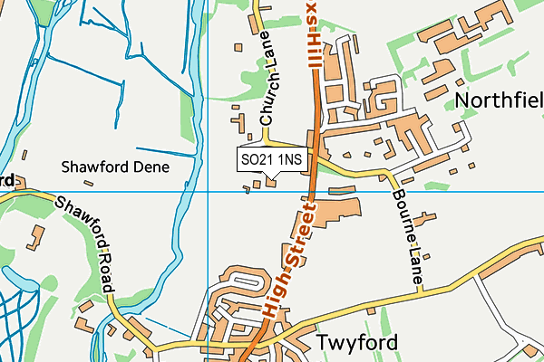 SO21 1NS map - OS VectorMap District (Ordnance Survey) SO21 1NS map - OS VectorMap District (Ordnance Survey)