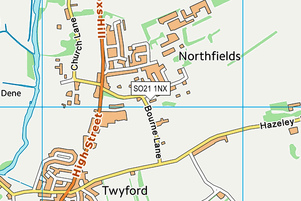 SO21 1NX map - OS VectorMap District (Ordnance Survey) SO21 1NX map - OS VectorMap District (Ordnance Survey)