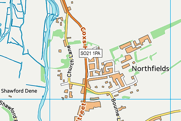 SO21 1PA map - OS VectorMap District (Ordnance Survey) SO21 1PA map - OS VectorMap District (Ordnance Survey)