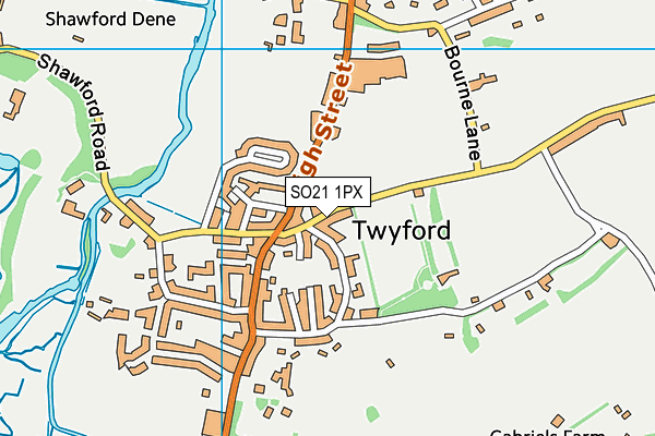 SO21 1PX map - OS VectorMap District (Ordnance Survey) SO21 1PX map - OS VectorMap District (Ordnance Survey)