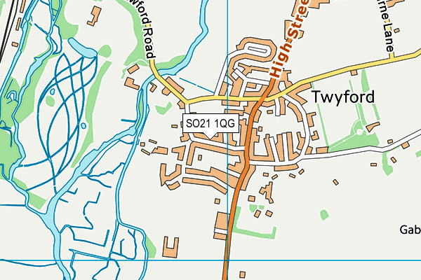 SO21 1QG map - OS VectorMap District (Ordnance Survey)