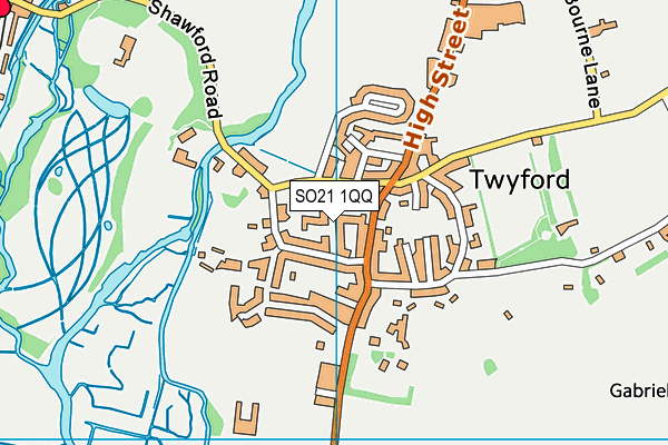 SO21 1QQ map - OS VectorMap District (Ordnance Survey)
