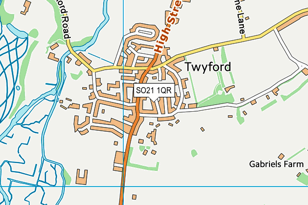SO21 1QR map - OS VectorMap District (Ordnance Survey) SO21 1QR map - OS VectorMap District (Ordnance Survey)