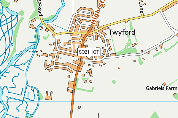 SO21 1QT map - OS VectorMap District (Ordnance Survey) SO21 1QT map - OS VectorMap District (Ordnance Survey)