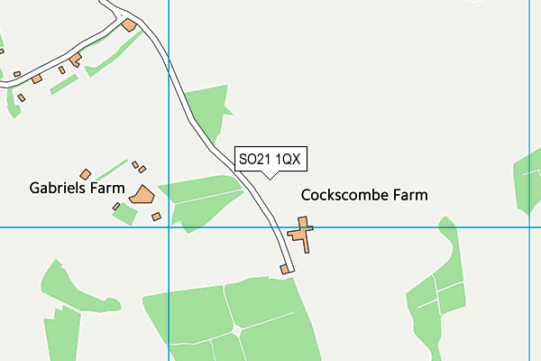 SO21 1QX map - OS VectorMap District (Ordnance Survey) SO21 1QX map - OS VectorMap District (Ordnance Survey)