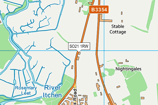 SO21 1RW map - OS VectorMap District (Ordnance Survey) SO21 1RW map - OS VectorMap District (Ordnance Survey)