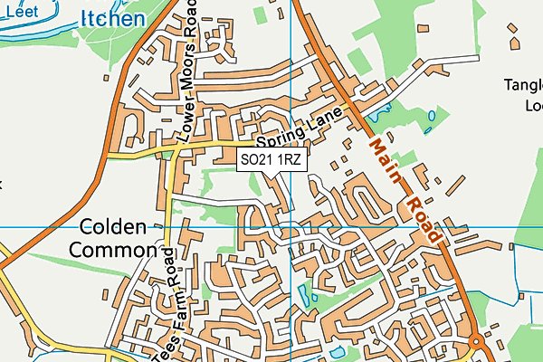 SO21 1RZ map - OS VectorMap District (Ordnance Survey)