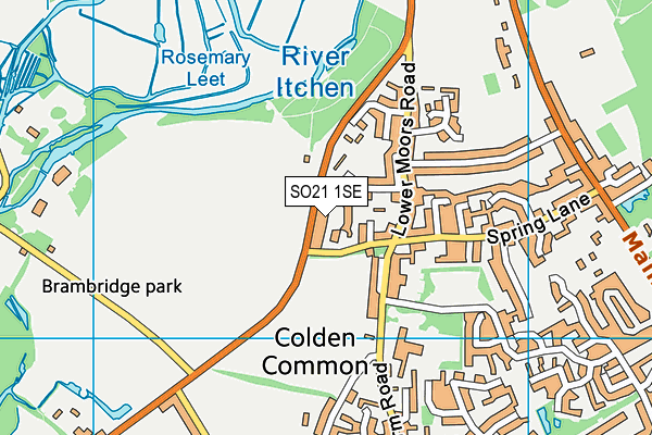 SO21 1SE map - OS VectorMap District (Ordnance Survey) SO21 1SE map - OS VectorMap District (Ordnance Survey)
