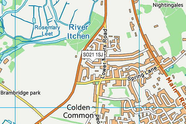 SO21 1SJ map - OS VectorMap District (Ordnance Survey)