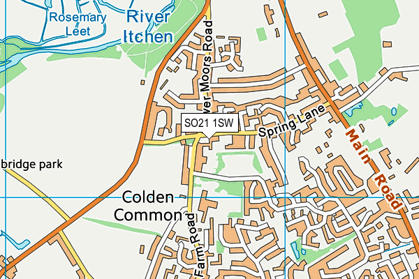 SO21 1SW map - OS VectorMap District (Ordnance Survey) SO21 1SW map - OS VectorMap District (Ordnance Survey)