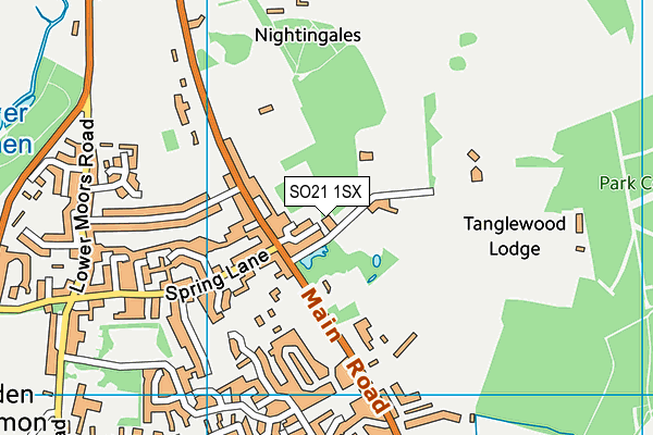 SO21 1SX map - OS VectorMap District (Ordnance Survey) SO21 1SX map - OS VectorMap District (Ordnance Survey)