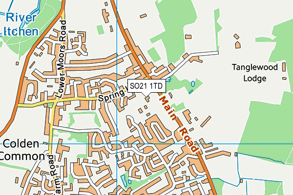 SO21 1TD map - OS VectorMap District (Ordnance Survey)