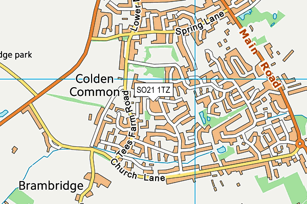 SO21 1TZ map - OS VectorMap District (Ordnance Survey)
