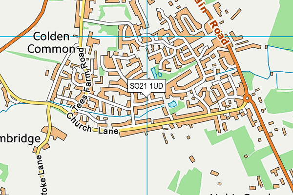 SO21 1UD map - OS VectorMap District (Ordnance Survey) SO21 1UD map - OS VectorMap District (Ordnance Survey)