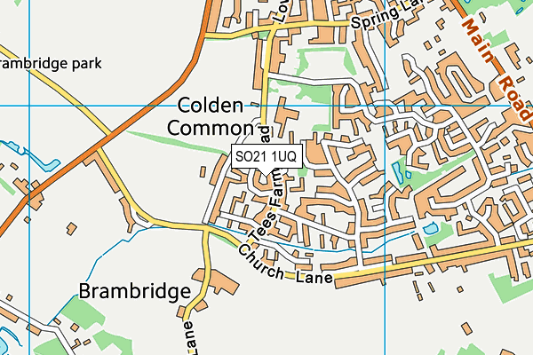 SO21 1UQ map - OS VectorMap District (Ordnance Survey)