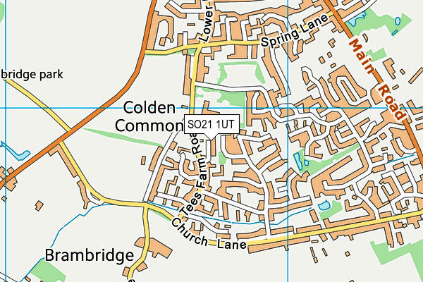 SO21 1UT map - OS VectorMap District (Ordnance Survey)