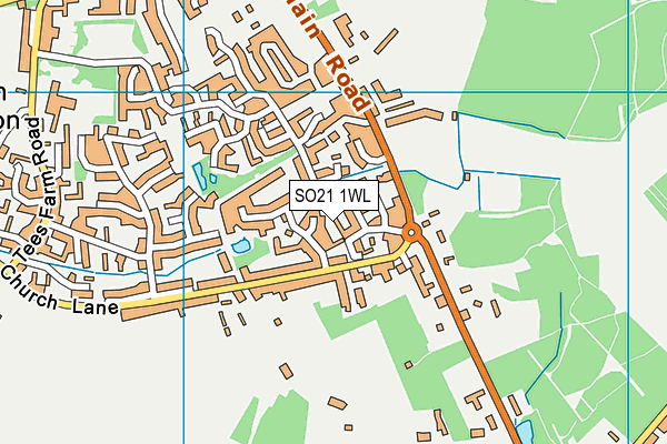 SO21 1WL map - OS VectorMap District (Ordnance Survey) SO21 1WL map - OS VectorMap District (Ordnance Survey)