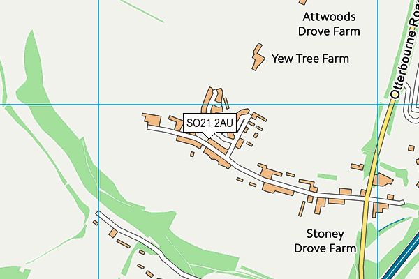 SO21 2AU map - OS VectorMap District (Ordnance Survey) SO21 2AU map - OS VectorMap District (Ordnance Survey)