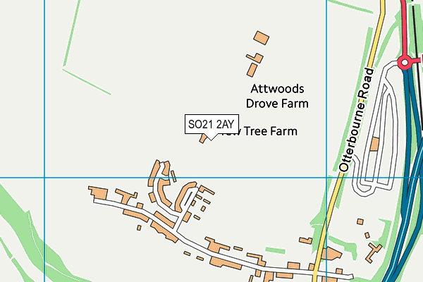 SO21 2AY map - OS VectorMap District (Ordnance Survey) SO21 2AY map - OS VectorMap District (Ordnance Survey)