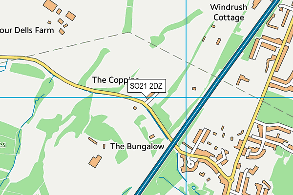 SO21 2DZ map - OS VectorMap District (Ordnance Survey) SO21 2DZ map - OS VectorMap District (Ordnance Survey)