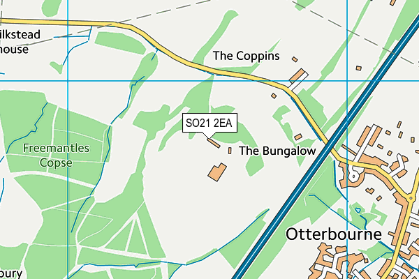 SO21 2EA map - OS VectorMap District (Ordnance Survey)