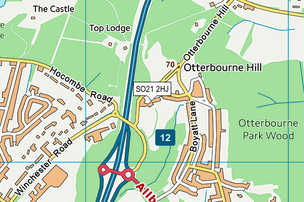 SO21 2HJ map - OS VectorMap District (Ordnance Survey) SO21 2HJ map - OS VectorMap District (Ordnance Survey)