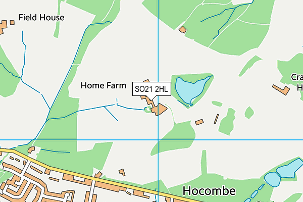 SO21 2HL map - OS VectorMap District (Ordnance Survey) SO21 2HL map - OS VectorMap District (Ordnance Survey)