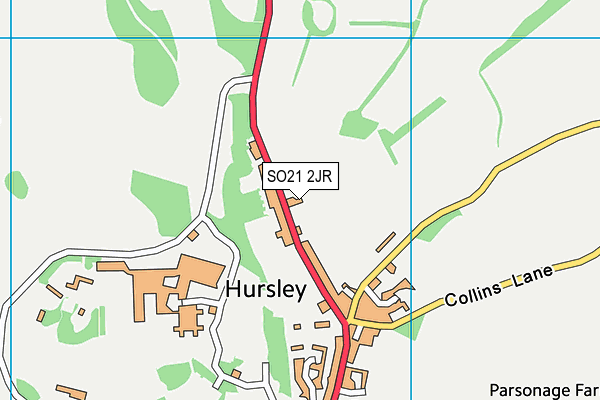 SO21 2JR map - OS VectorMap District (Ordnance Survey) SO21 2JR map - OS VectorMap District (Ordnance Survey)