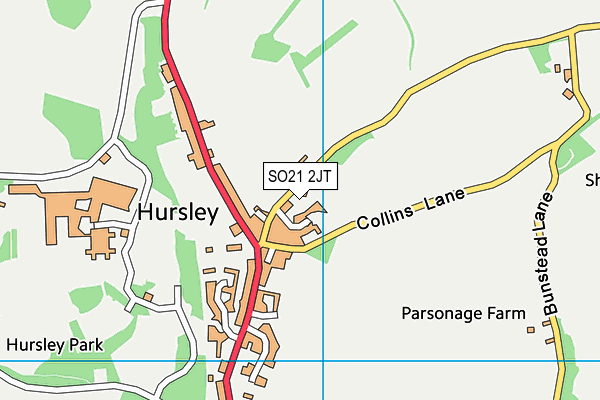 SO21 2JT map - OS VectorMap District (Ordnance Survey) SO21 2JT map - OS VectorMap District (Ordnance Survey)