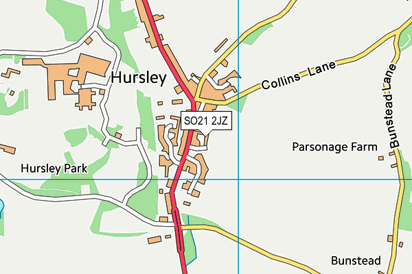 SO21 2JZ map - OS VectorMap District (Ordnance Survey) SO21 2JZ map - OS VectorMap District (Ordnance Survey)