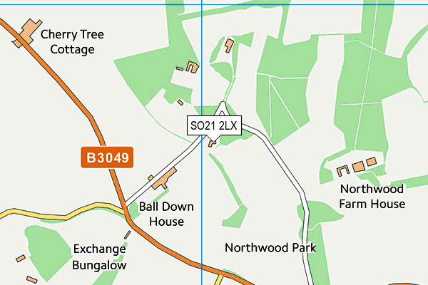 SO21 2LX map - OS VectorMap District (Ordnance Survey) SO21 2LX map - OS VectorMap District (Ordnance Survey)