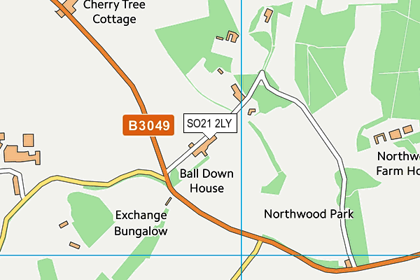 SO21 2LY map - OS VectorMap District (Ordnance Survey) SO21 2LY map - OS VectorMap District (Ordnance Survey)