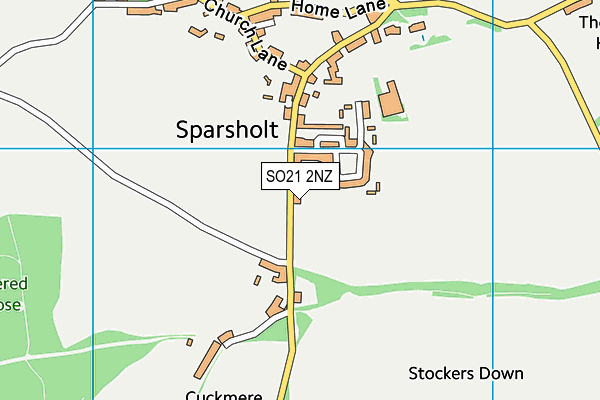 SO21 2NZ map - OS VectorMap District (Ordnance Survey) SO21 2NZ map - OS VectorMap District (Ordnance Survey)