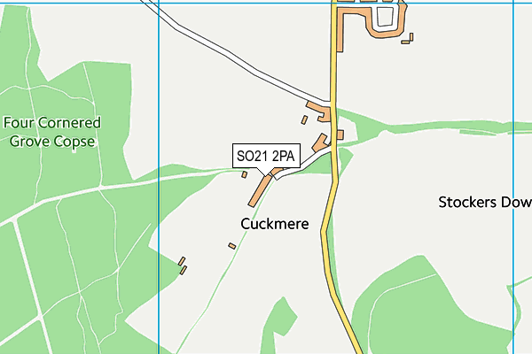 SO21 2PA map - OS VectorMap District (Ordnance Survey) SO21 2PA map - OS VectorMap District (Ordnance Survey)