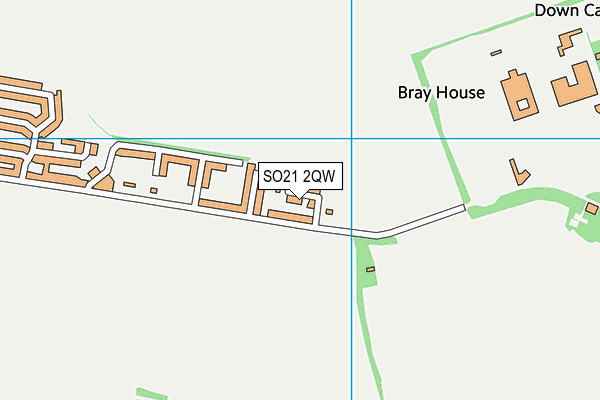 SO21 2QW map - OS VectorMap District (Ordnance Survey) SO21 2QW map - OS VectorMap District (Ordnance Survey)
