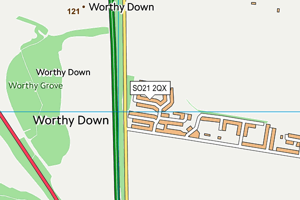 SO21 2QX map - OS VectorMap District (Ordnance Survey) SO21 2QX map - OS VectorMap District (Ordnance Survey)
