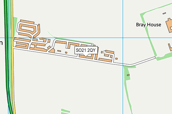 SO21 2QY map - OS VectorMap District (Ordnance Survey) SO21 2QY map - OS VectorMap District (Ordnance Survey)