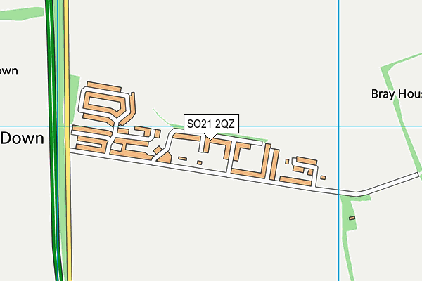 SO21 2QZ map - OS VectorMap District (Ordnance Survey) SO21 2QZ map - OS VectorMap District (Ordnance Survey)