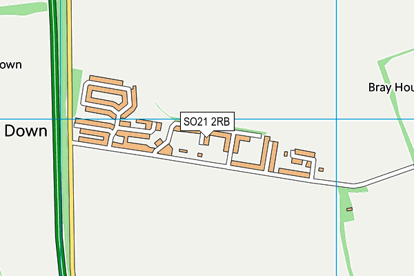 SO21 2RB map - OS VectorMap District (Ordnance Survey) SO21 2RB map - OS VectorMap District (Ordnance Survey)