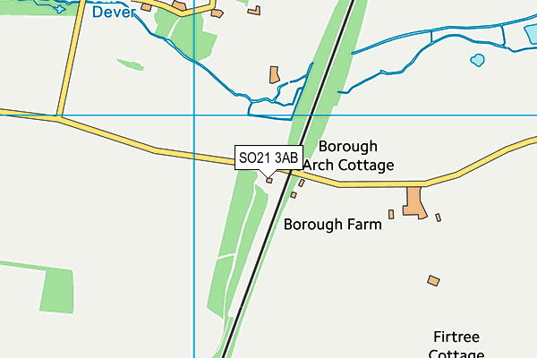 SO21 3AB map - OS VectorMap District (Ordnance Survey) SO21 3AB map - OS VectorMap District (Ordnance Survey)