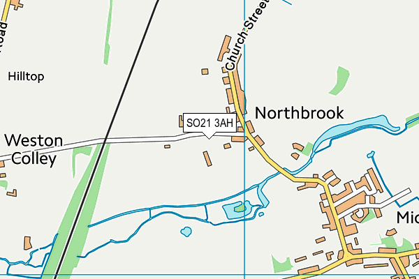 SO21 3AH map - OS VectorMap District (Ordnance Survey)