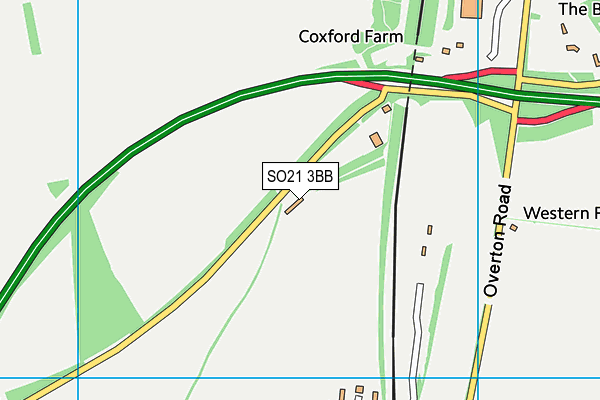 SO21 3BB map - OS VectorMap District (Ordnance Survey) SO21 3BB map - OS VectorMap District (Ordnance Survey)