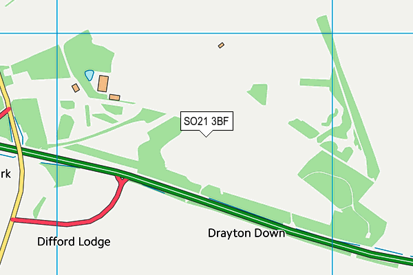 SO21 3BF map - OS VectorMap District (Ordnance Survey) SO21 3BF map - OS VectorMap District (Ordnance Survey)