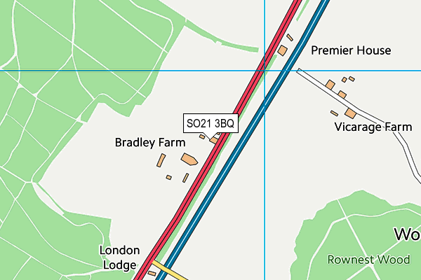 SO21 3BQ map - OS VectorMap District (Ordnance Survey)