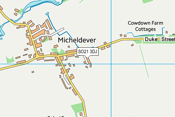 SO21 3DJ map - OS VectorMap District (Ordnance Survey)